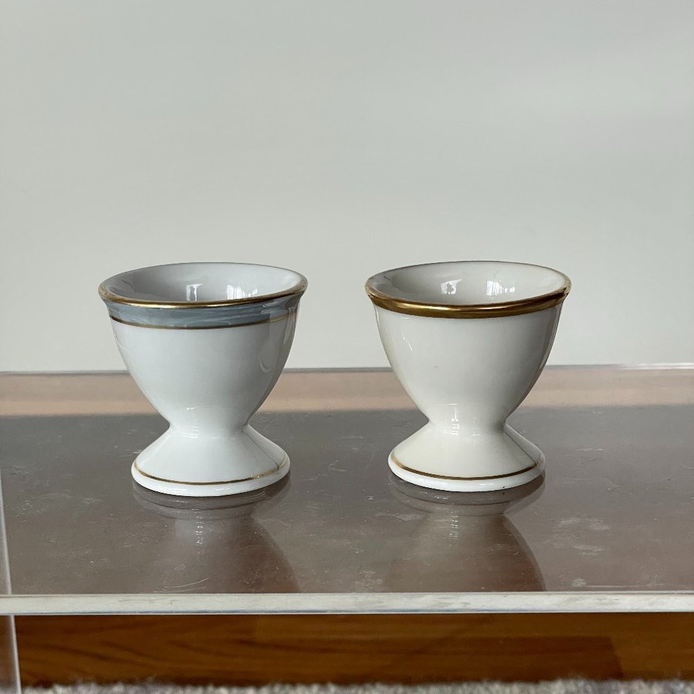 Two Vintage Edelstein Bavaria Egg Cups Holders